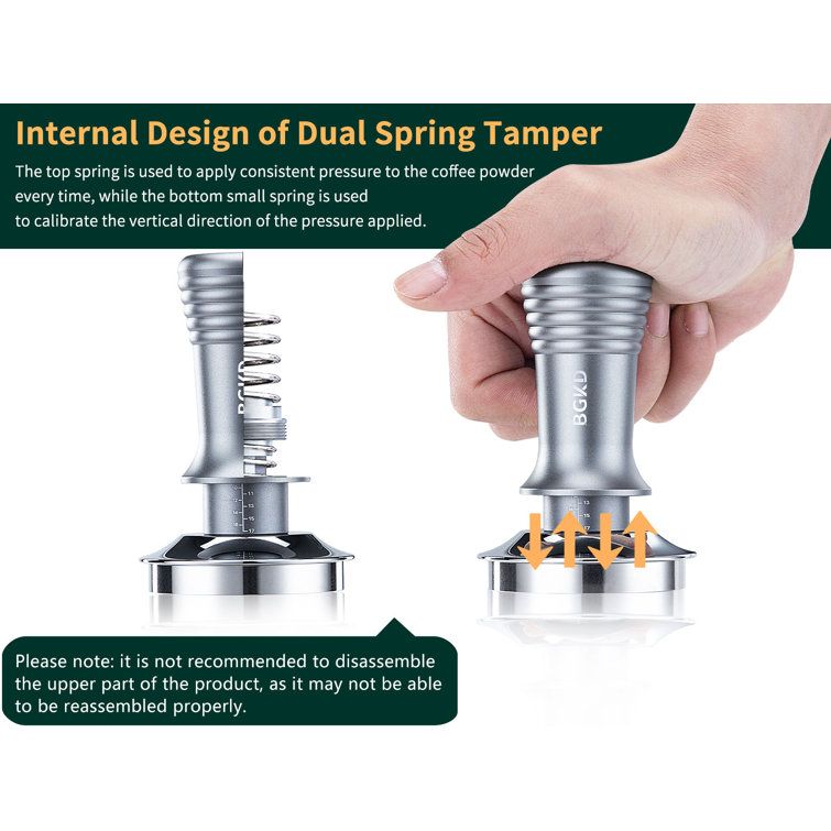 BGKD Espresso Tamper With Dualspring Calibrated Wayfair